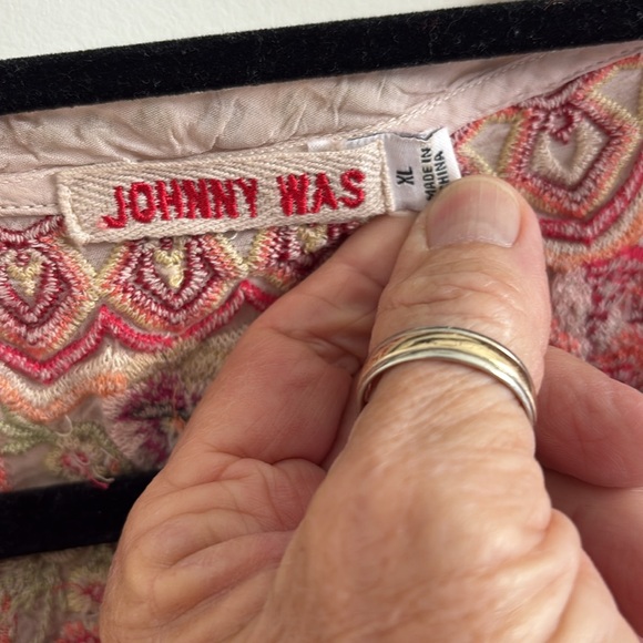 Johnny Was Pink Embellished Long Sleeve Tunic - Picture 2 of 6